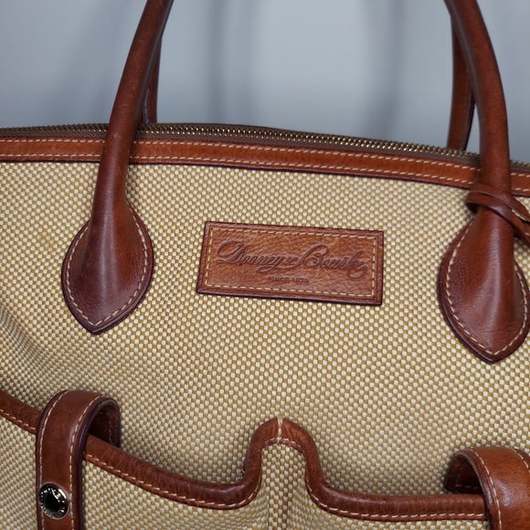 Dooney & Bourke Brown Tweed with Leather Accent Purse - Picture 6 of 12